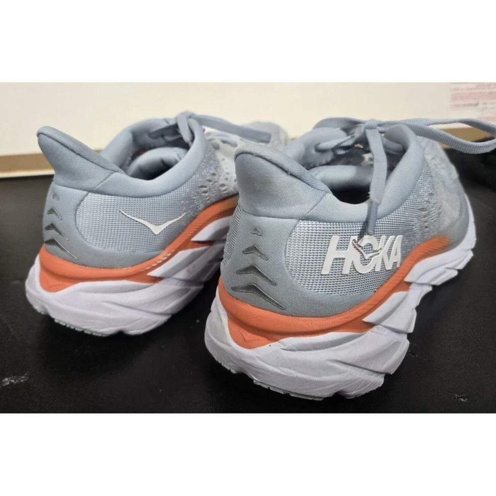 Hoka One One Clifton 8 Womens 9 B Shoes Blue 1119394 BFPA Running Sneaker